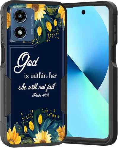 Vista 68 de para Moto G Play 4G 2024, funda de dos capas híbrida resistente y a prueba de golpes, PC duro + silicona suave protectora para Motorola Moto G Play