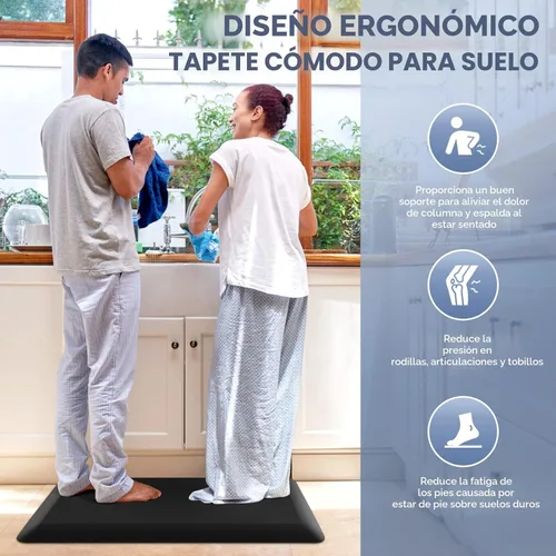 Vista 6 de Tapetes de cocina de 4/5 pulgadas de grosor para el piso, StepRite alfombra de cocina para escritorio de pie, antideslizante, más grueso, resistente