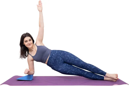 Vista 6 de Lumia Wellness Bloques de cuña de espuma para yoga, bloque sacro pélvico, parte inferior antideslizante, elevación de pantorrilla, bloque