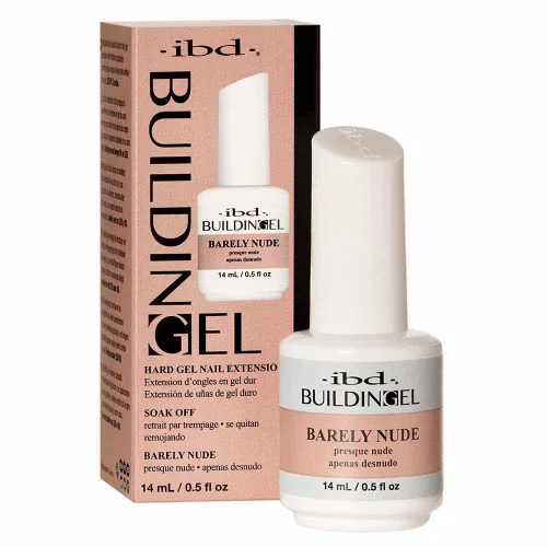 IBD Gel de construcción, extensión de uñas de gel duro, apenas desnudo, remojo, fortalecedor de uñas, 0.5 onzas líquidas