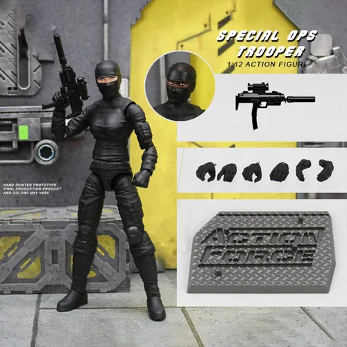 Vista 2 de Valaverse Action Force Special Ops Trooper (mujer) figura a escala 1/12