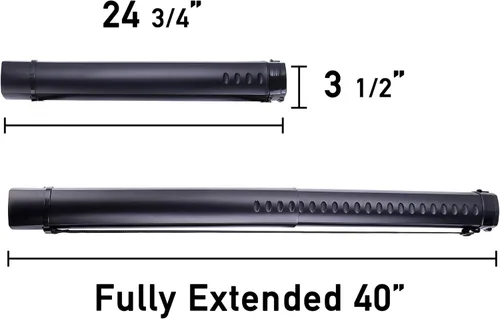 Vista 2 de Paquete de 2 tubos extensibles para póster que se expanden de 24.5 a 40 pulgadas con correa para el hombro, para llevar documentos, planos, dibujos
