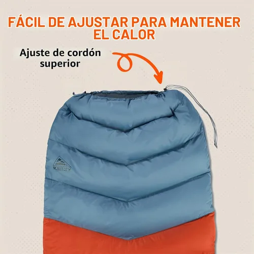 Vista 4 de Kelty Galactic Down - Saco de dormir de 30 grados, 550 Fill Power RDS Trackable Down, mochilero y campamento, cierre juntos para saco de dormir 2P