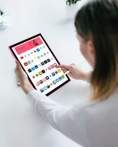 Vista 5 de Tablet Tabletas de 10 pulgadas, Google Android Tablet 10", procesador de cuatro núcleos Tableta computadora con 32GB ROM 2GB RAM, cámara 2MP+8MP