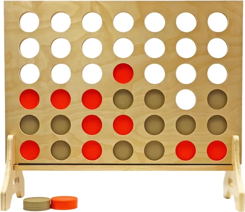 Vista 68 de Tailgating Pros Premium Cuatro en fila gigante con estuche de transporte - Juego de patio de tamaño Jumbo para exteriores - Conecta múltiples discos