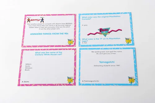 Vista 5 de Buffalo Games Hella 90's - Juego de Trivia de Cultura Pop Marrón