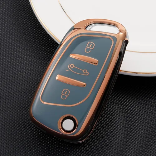 Soft TPU Car Key Case for Peugeot for Citroen C1 C2 C3 C4 C5 DS3 DS4 DS5 DS6 3 Button Auto Accessories Key Shell Full Cover