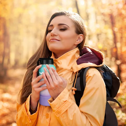 Vista 6 de VMINI - manga protectora de silicón, compatible con Hydro Flask y más botellas de agua, cubierta inferior antideslizante de 12 – 40 oz
