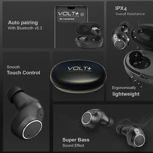 Vista 7 de Auriculares inalámbricos Bluetooth V5.2 compatibles con Xiaomi Redmi Note 11 Pro 5G con estuche de carga para auriculares intrauditivos (V5.2 negro)