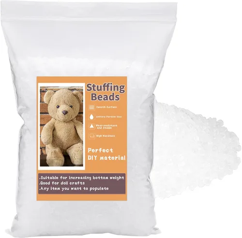 Vista 11 de Cuentas de relleno de pellets de polietileno de 10.6 onzas, cuentas de relleno de plástico, bolitas de polietileno con peso para rellenar