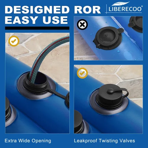 Vista 3 de LIBERECOO Bolsas de agua para cubierta de piscina enterrada, extra duraderas de 0.016 in de PVC calibre 27, bolsa de agua de doble cámara de 10