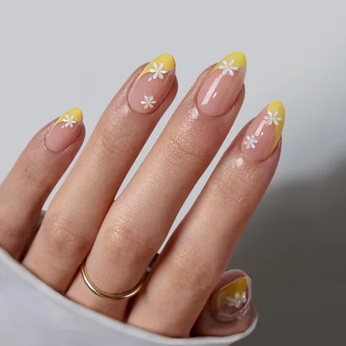 Vista 49 de BTArtbox - Uñas postizas cortas cuadradas con efecto ombré color vainilla, de gel suave, reutilizables, con pegamento, 30 piezas en 15 tamaños