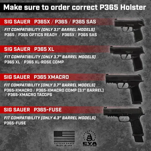 Vista 61 de CYA Supply Co. Base IWB Funda de transporte oculta propiedad de veteranos fabricada en Estados Unidos - Compatible