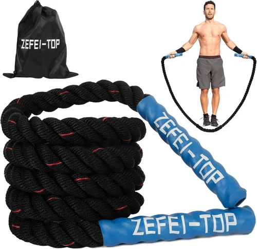 Jump Rope, 3.75 LB/2.65 LB Weighted Jump Rope for Fitness, Heavy Skipping Rope for Home Gym Workout, Weight Loss, Strength Training, Total Body