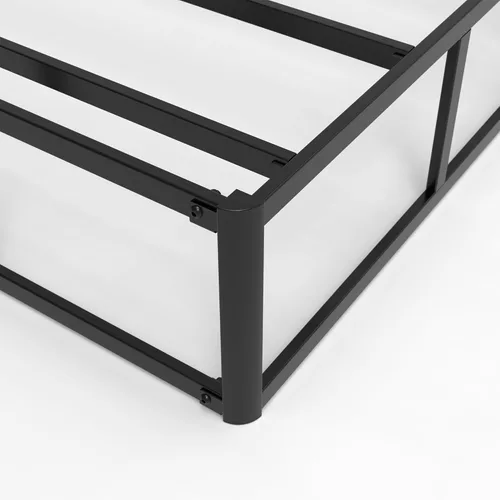 Vista 7 de Somier de 7 pulgadas para cama Queen, base de cama de metal resistente con funda de tela, base de colchón, fácil montaje, sin ruido, color negro
