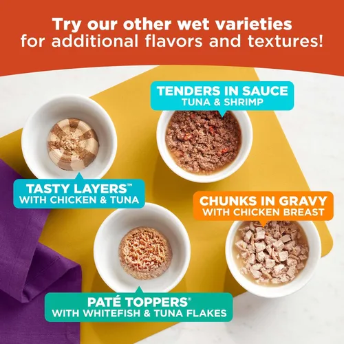 Vista 16 de Meow Mix Paté in Gravy Wet Cat Food with Real Chicken & Beef, 2.75 Ounce (Pack of 12)