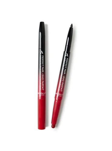 Vista 16 de Absolute New York ALD01 Perfect Pair Lip Duo - Labios más completos y más fuertes, sombra más profunda para contornear labios, lápiz labial satinado