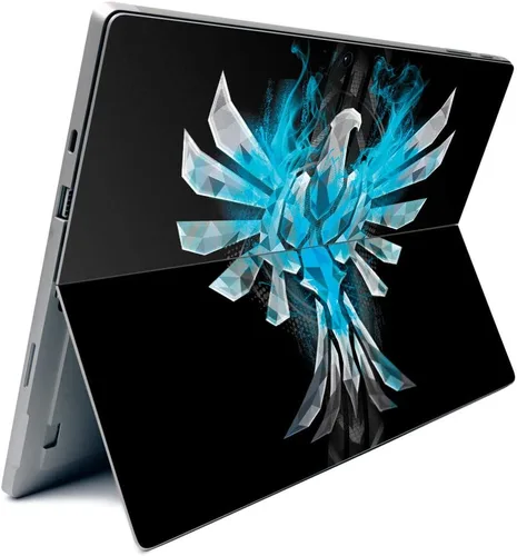 Vista 2 de MightySkins Skin para Microsoft Surface Pro 7 – Blue Reborn Funda protectora de vinilo duradera y única Fácil de aplicar, quitar y cambiar