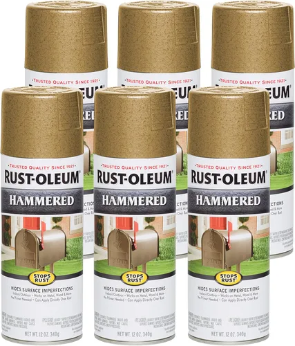 Vista 32 de Rust-Oleum 7215830 – Pintura en aerosol con efecto martillado para prevención del óxido, 12 oz (340 g), color negro