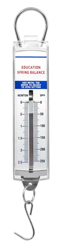 Vista 6 de EISCO Balanza de resorte premium, 0.00-3.53 oz/0-1N - Alta resolución, doble escala transparente, Newtons y gramos - Capacidad de calibración cero