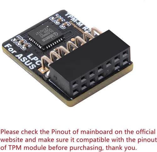 Vista 5 de TPM2.0 Módulo LPC 14Pin Módulo con Infineon SLB9665 para ASUS Motherboard Compatible con TPM-M R2.0