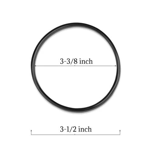 Vista 5 de Junta tórica para carcasa de filtro de agua de ósmosis inversa Diámetro 3.5 "O.D. Negro Juego de 3 juntas tóricas