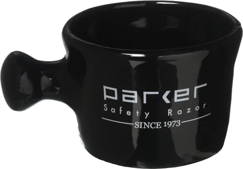 Parker Deluxe Stoneware Apothecary - Taza de afeitar, para usar con jabones de afeitar de hasta 3 pulgadas y cremas de afeitado espumantes, hecha a