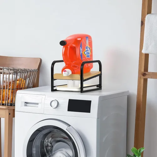 Vista 2 de Soporte para Detergente de Ropa Líquido, Soporte para Detergente de Ropa, Soporte para Detergente Líquido con Bandeja para Goteo