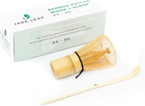 Vista 12 de Jade Leaf Matcha - Juego de inicio tradicional - El juego de regalo japonés Matcha incluye: batidor de bambú (Chasen), pala (Chashaku), tamiz