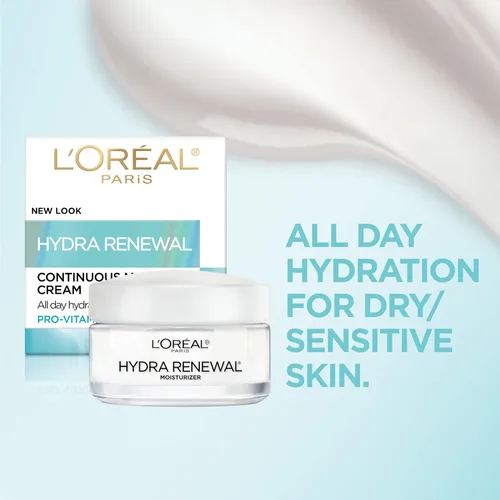 Vista 3 de Crema L'Oreal Paris hidra-renovación humedad continua, 1.7 onzas, paquete de de 1, Ivory