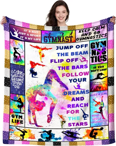 Vista 9 de Manta de baile suave y acogedora para cama, sofá, manta temática de baile, regalos de cumpleaños para adolescentes, niñas, profesores, mujeres, 50 x