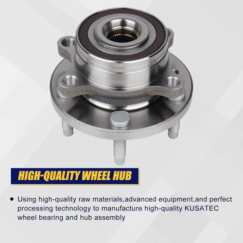 Vista 3 de KUSATEC 512460 Conjunto de cojinete y cubo de rueda delantera/trasera, 2 piezas, compatible con Ford Explorer 2011-2018, para Ford Police