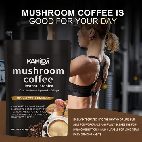 Vista 3 de CAFÉ DE SETAS con COLÁGENO – Café instantáneo con 10 setas adaptogénicos superalimentos