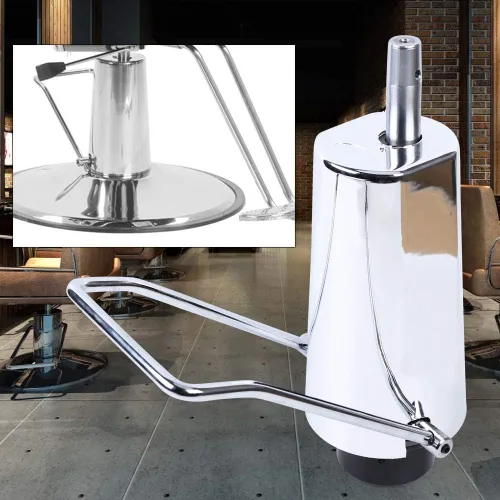 Vista 2 de SHZICMY Bomba hidráulica de repuesto para silla de barbero con base, 4 tornillos patrón bomba capacidad de peso 440 lbs/200kg para silla elevadora