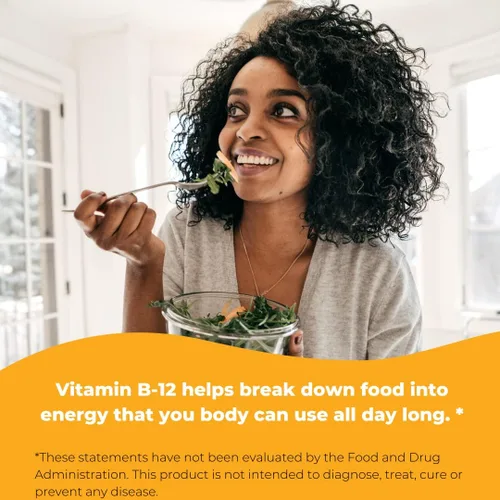 Vista 2 de Wonder Laboratories Vitamina B12 sublingual (1000 mcg), B6 (5 mg), ácido fólico (400 mcg) y biotina (25 mcg), formulado con metilcobalamina vitamina