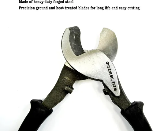 Vista 3 de Greenlee Cortador de cables 727M con asas de agarre de cojín, 9-1/4