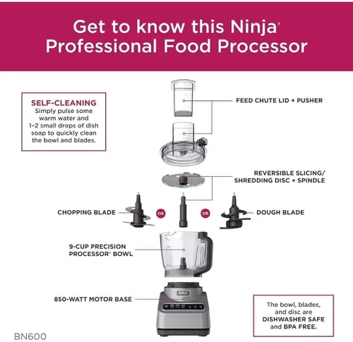 Vista 4 de Ninja BN600 - Procesador de alimentos profesional (Renovado)