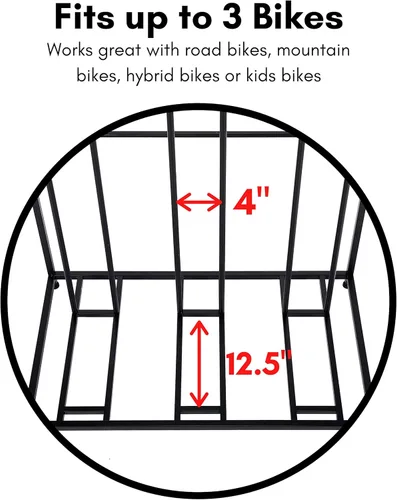 Vista 8 de BIRDROCK HOME Soporte de piso de almacenamiento para garaje, organizador independiente para patio al aire libre, soporte vertical de pared