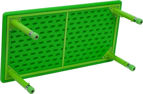 Vista 6 de Flash Furniture Wren - Mesa de actividades rectangular de plástico verde de 24 pulgadas de ancho x 48 pulgadas de largo