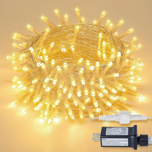 Vista 11 de String Lights Indoor Bedroom,Fairy String Lights Outdoor Waterproof, Memory Twinkle Christmas Light Plug in for Classroom Dorm Patio Tree Garden