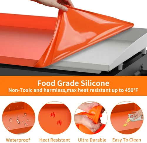 Vista 3 de Upgraded Silicone Griddle Mat 0f Full Cover for Blackstone Grill,36 Inch Blackstone Griddle Cover of Heavy Duty Food Grade Silicone,Keep The Griddle