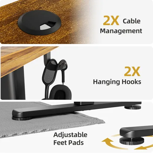 Vista 32 de INNOVAR Escritorio eléctrico de pie, escritorio de pie de altura ajustable, escritorio de pie de 40 x 24 pulgadas para computadora de oficina