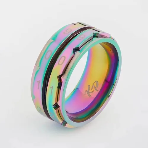 Vista 6 de Yarn Ave Anillo de contador de filas de arco iris, accesorio de herramienta útil para tejer y ganchillo, herramienta manual de seguimiento