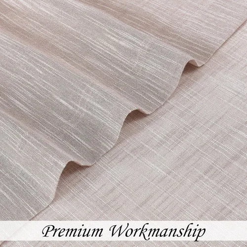 Vista 4 de Cortina decorativa de lino con textura para sala de estar y dormitorio, cortinas de Navidad con ojales, cortinas rústicas de granja, 50 x 84 x 2