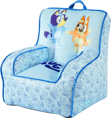 Vista 21 de Idea Nuova Nickelodeon Blue's Clues - Puf de nailon para niños pequeños con ribetes y asa de transporte superior, grande