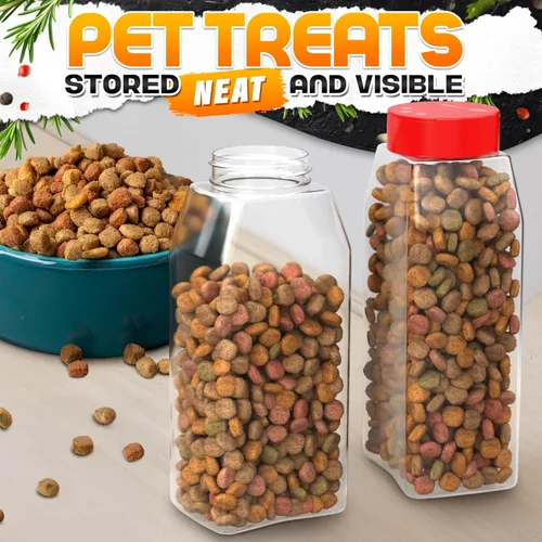 Vista 9 de 2 recipientes grandes para condimentos con boca ancha para un fácil llenado, recipientes de especias de 32 onzas con tapas herméticas de doble