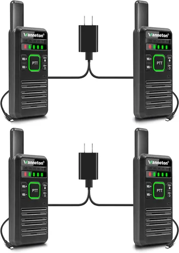 Walkie talkies RT22pro Walkie Talkies inalámbricos de copia de frecuencia recargable para adultos, walkie talkies 4 unidades de largo alcance con