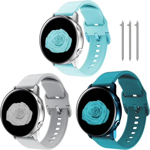 Vista 12 de TOOLAIK Correa de reloj de 0.78 pulgadas compatible con Samsung Galaxy Watch 4 de 1.575 pulgadas/1.732 pulgadas, correa de reloj Galaxy Active 2