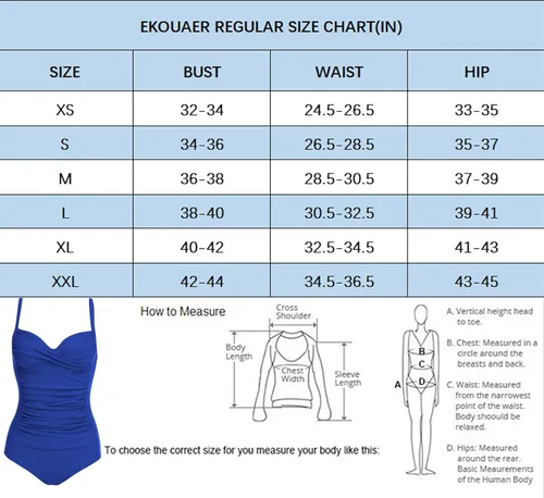 Vista 6 de Ekouaer Traje de baño de una pieza para mujer, con control de abdomen, estilo vintage, retro, push up