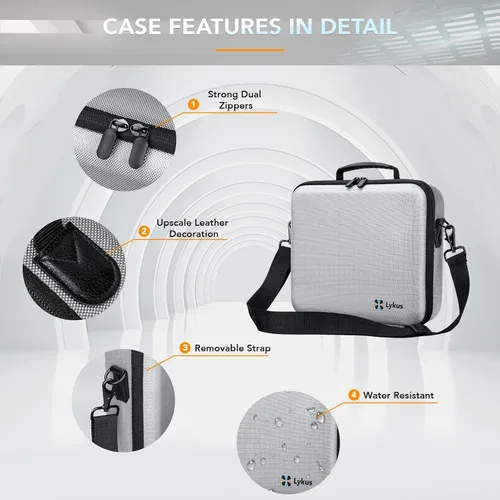 Vista 7 de Lykus Spartan MM400 - Funda de transporte para DJI Mini 4 Pro/Mini 3/Pro, compatible con hasta 7 baterías y cordón RC [solo funda]